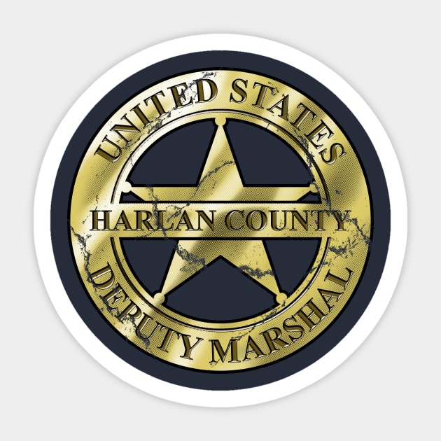 Harlan County Deputy Marshal Sticker by robotrobotROBOT